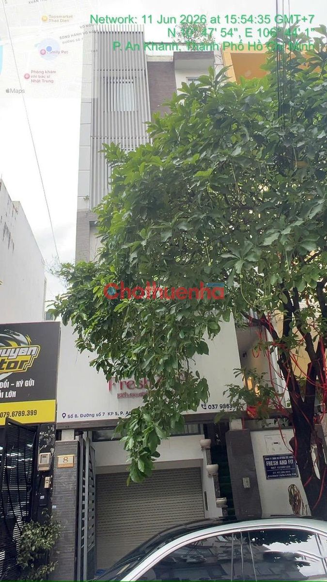 CHO THUÊ NHÀ MẶT TIỀN ĐƯỜNG SỐ 7, P. AN KHÁNH, QUẬN 2 - KẾT CẤU 5 TẦNG HIỆN ĐẠI