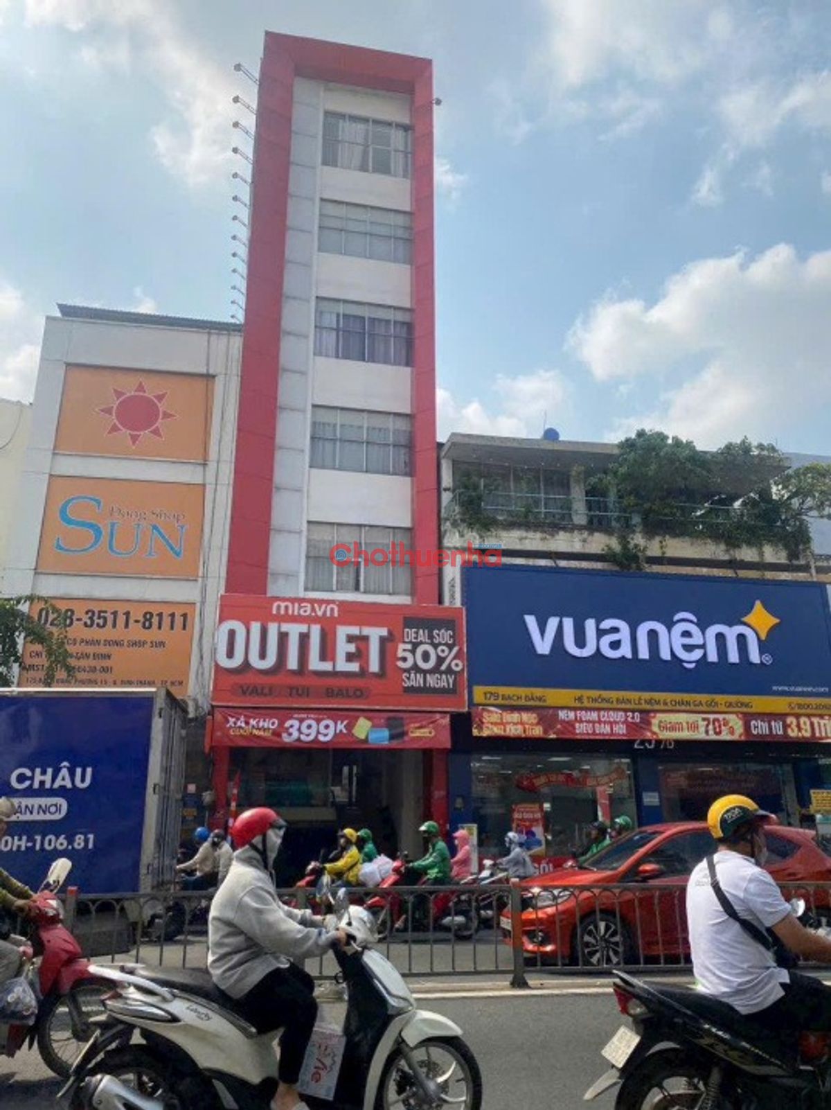 CHO THUÊ TÒA NHÀ MẶT TIỀN ĐƯỜNG BẠCH ĐẰNG BÌNH THẠNH. KẾT CẤU: HẦM TRỆT 5 LẦU