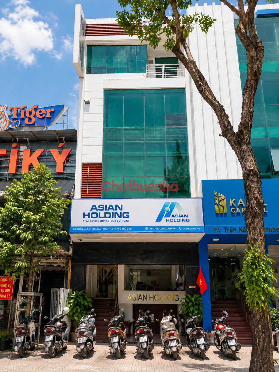 CHO THUÊ NHÀ MẶT TIỀN TRẦN NÃO QUẬN 2, HẦM 3 LẦU, DTSD 500M², GIÁ 100TR