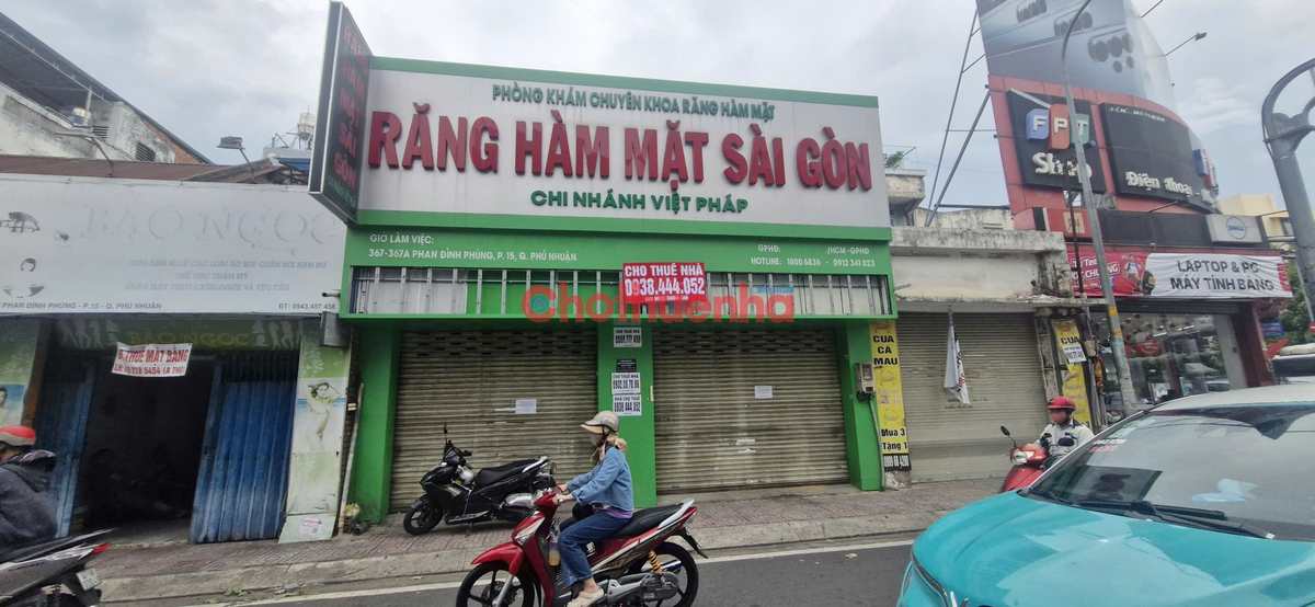 CHO THUÊ NHÀ MẶT TIỀN PHAN ĐÌNH PHÙNG, PHƯỜNG 15, QUẬN PHÚ NHUẬN, DT: 8x22m