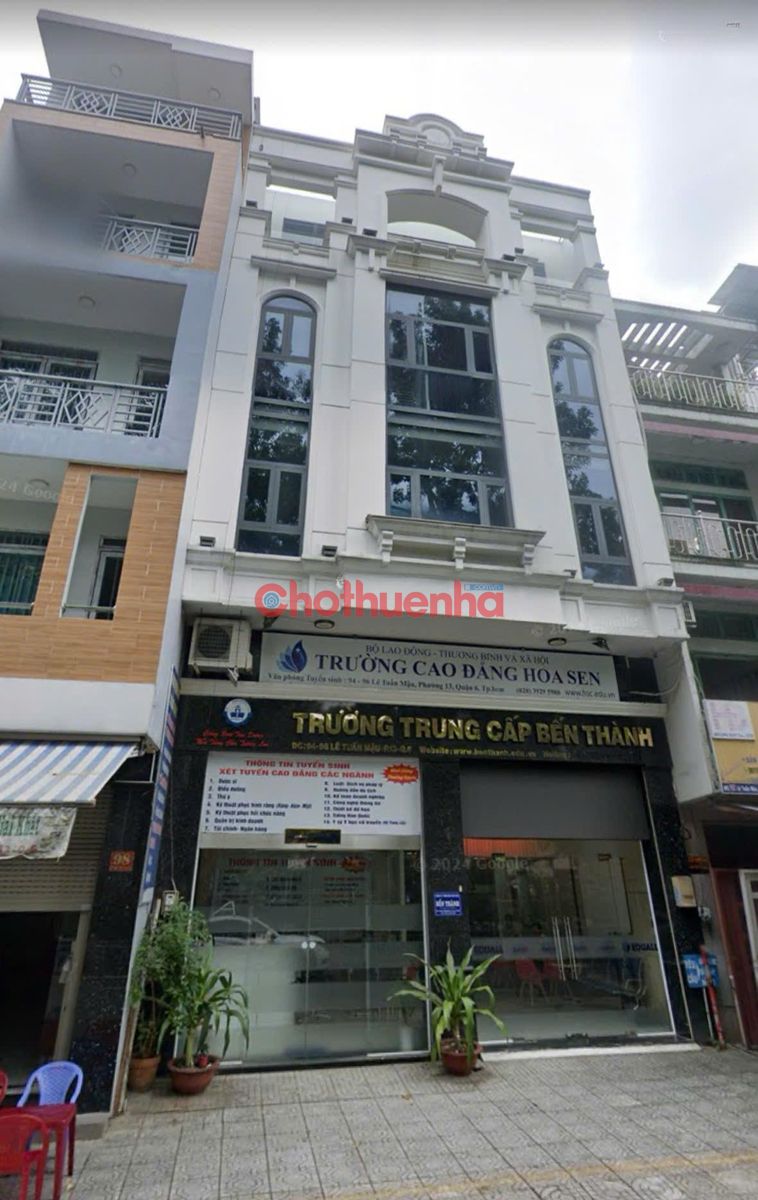 Cho thuê nhà nguyên căn tại địa chỉ 94 - 96 Lê Tuấn Mậu, Phường 12, Quận 6, DT : 8x25m