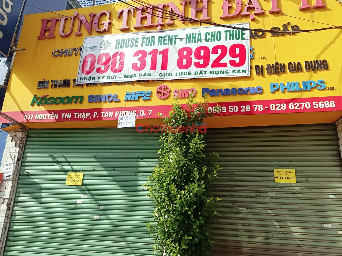 CHO THUÊ NHÀ MẶT TIỀN NGUYỄN THỊ THẬP TÂN HƯNG 1 TRỆT 2 LẦU PHÙ HỢP Ở VÀ VĂN PHÒNG