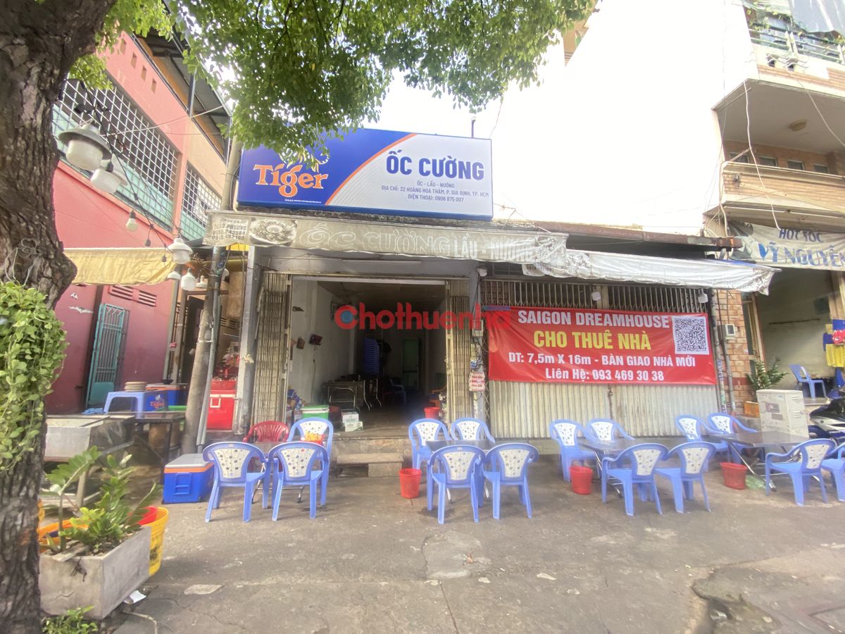 cho thue nhà mặt tiền hoàng hoa thám bình thạnh