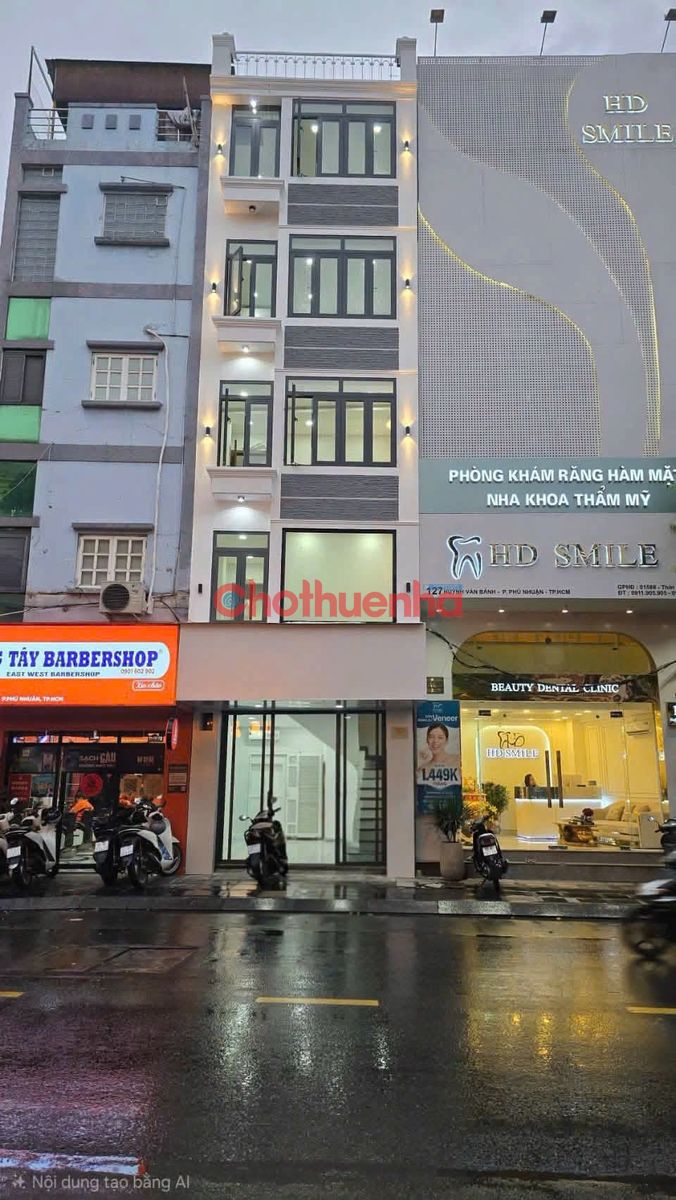 CHO THUÊ NHÀ MẶT TIỀN HUỲNH VĂN BÁNH, PHÚ NHUẬN – TRỆT 4 LẦU