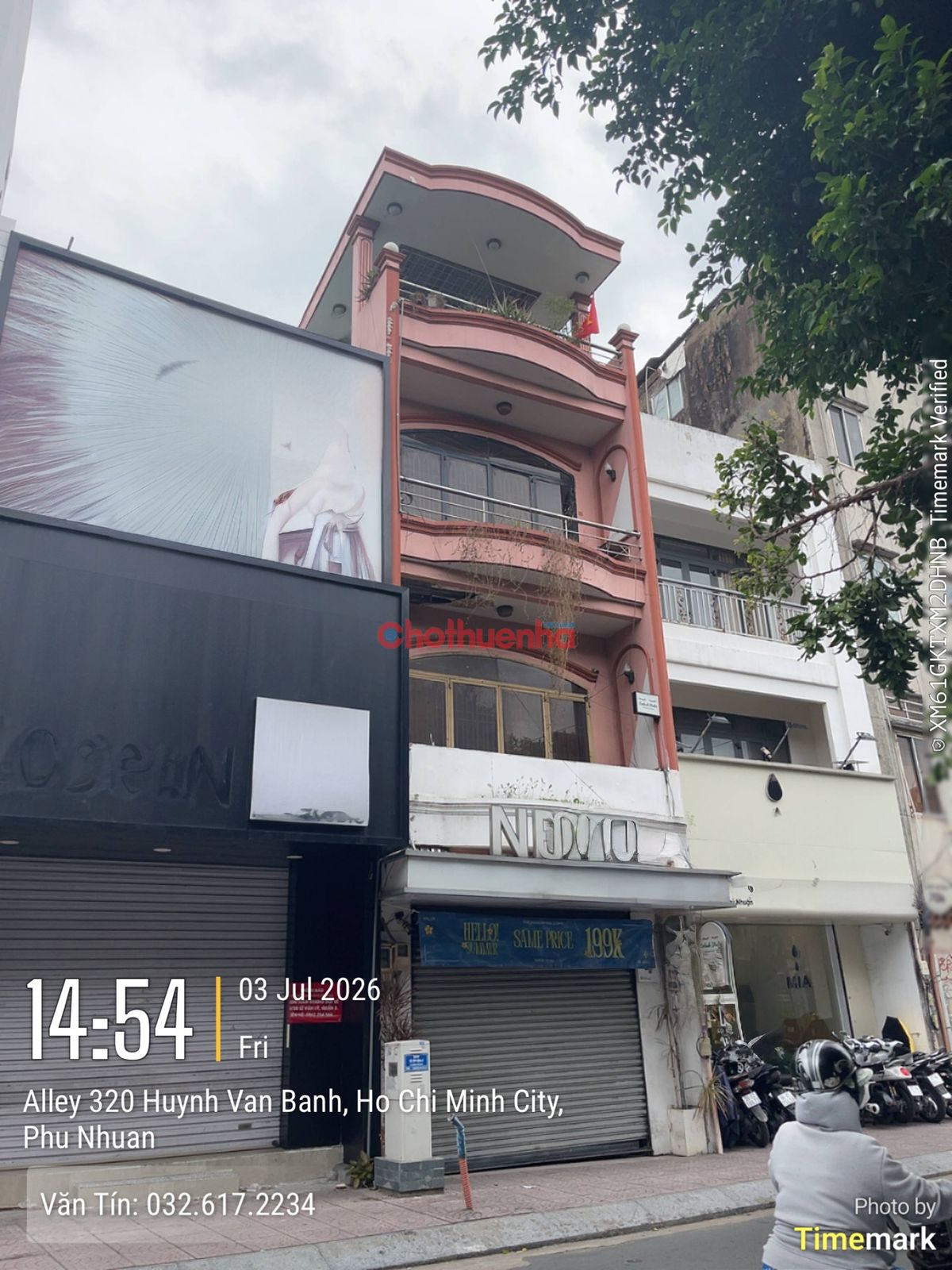 CHO THUÊ NHÀ MT HUỲNH VĂN BÁNH, PHƯỜNG 14, QUẬN 3 – TRỆT 2 LẦU SÂN THƯỢNG – 4 PHÒNG
