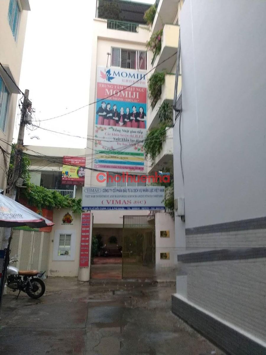 CHO THUÊ TÒA NHÀ HẺM XE HƠI HỒ BIỂU CHÁNH PHÚ NHUẬN, 1 TRỆT 5 LẦU, GIÁ 130TR