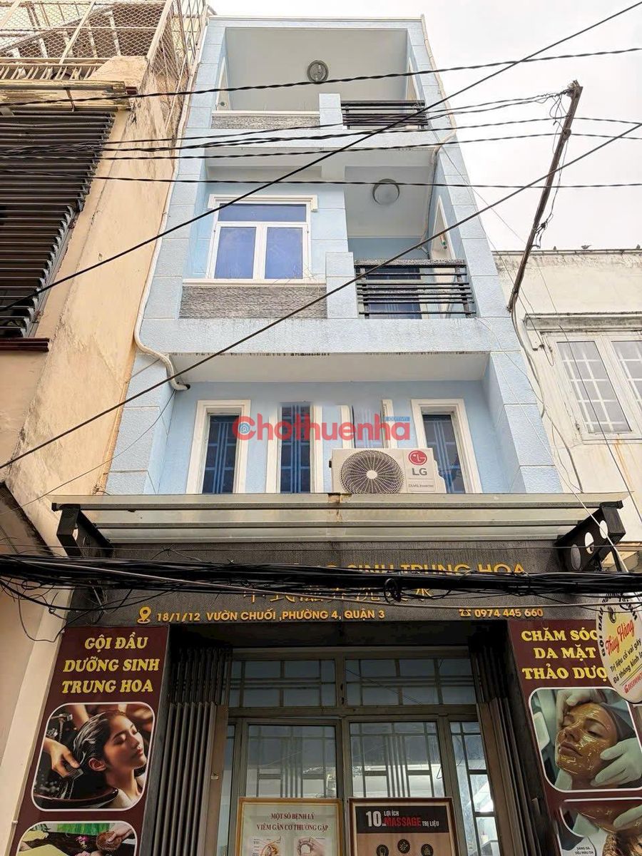 Cho thuê nhà nguyên căn   Vườn Chuối, Phường 4, Quận 3