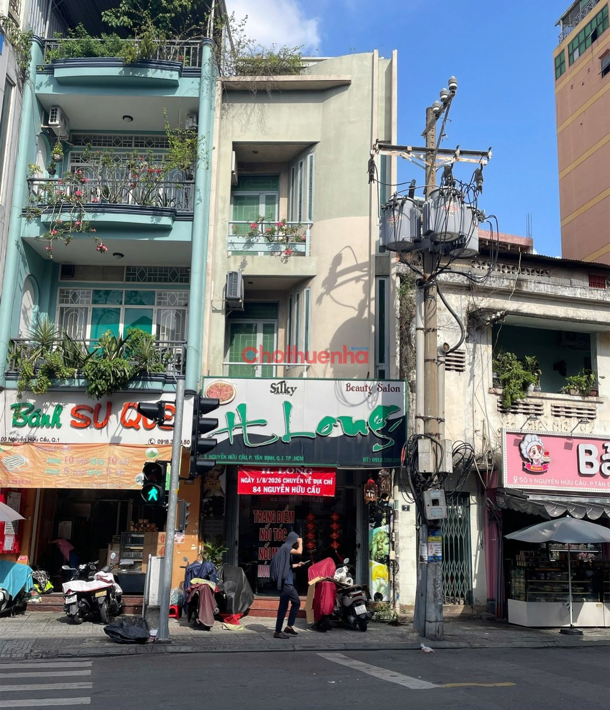CHO THUÊ NHÀ MT NGUYỄN HỮU CẦU, QUẬN 1 – NGAY NGÃ 5 – TRỆT LỬNG 2 LẦU SÂN THƯỢNG