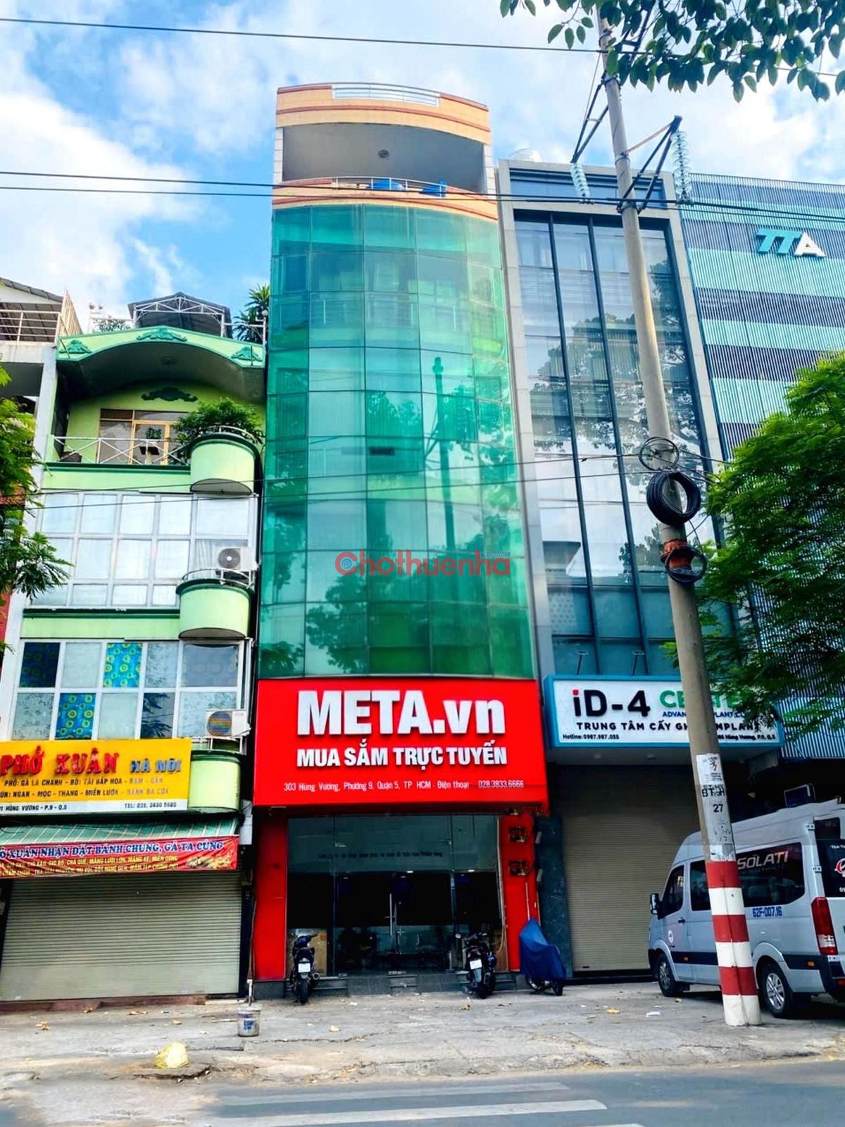 CHO THUÊ NHÀ MẶT TIỀN HÙNG VƯƠNG QUẬN 5, 1 TRỆT 5 LẦU, THANG MÁY, GIÁ 65 TRIỆU