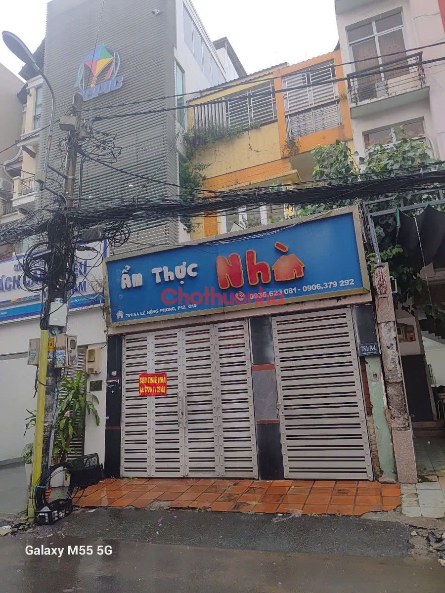 CHO THUÊ NHÀ NGUYÊN CĂN LÊ HỒNG PHONG Q10 - 5X25 - TRỆT 2 LẦU 