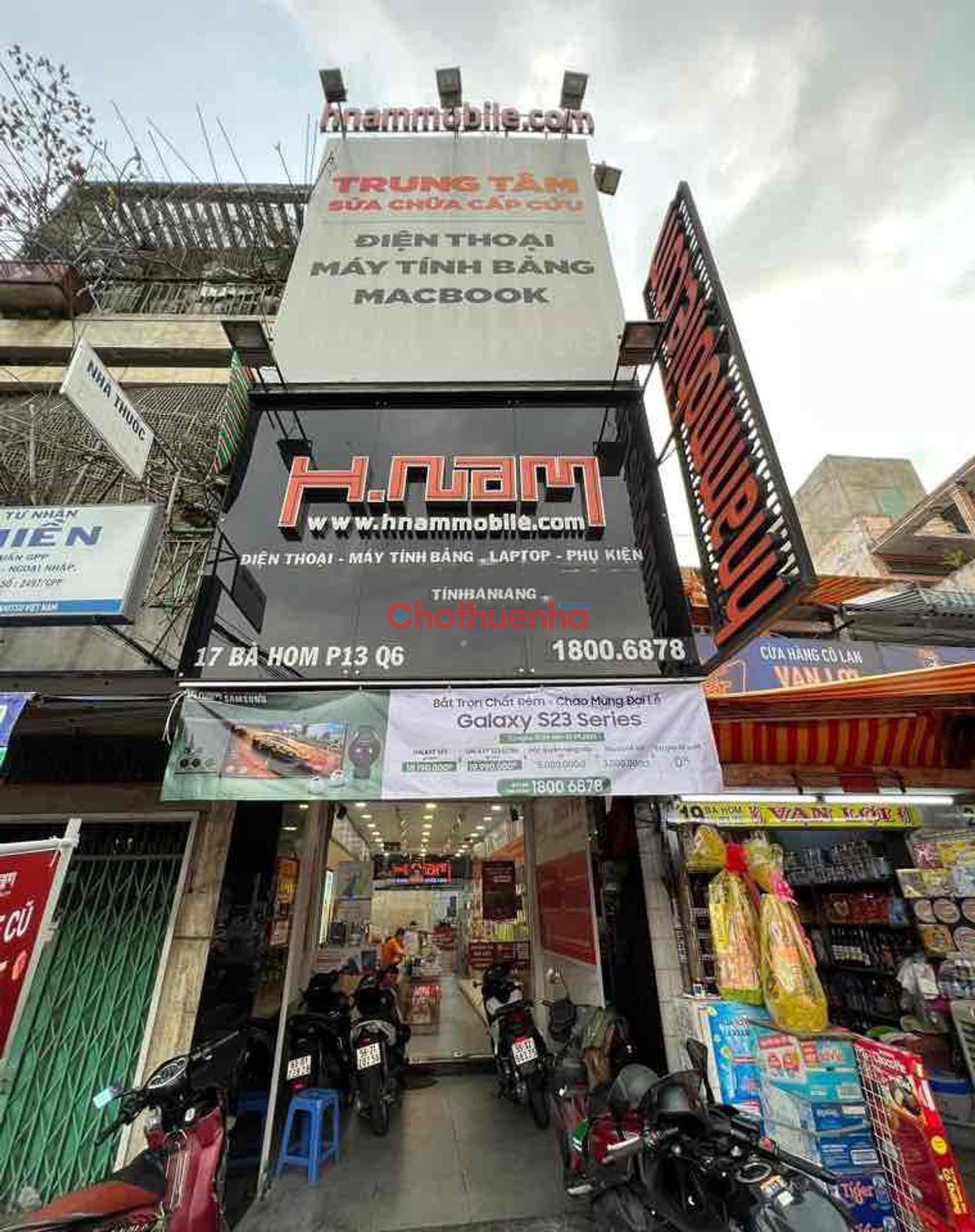 CHO THUÊ NHÀ MẶT TIỀN 17 BÀ HOM – PHƯỜNG 13, QUẬN 6