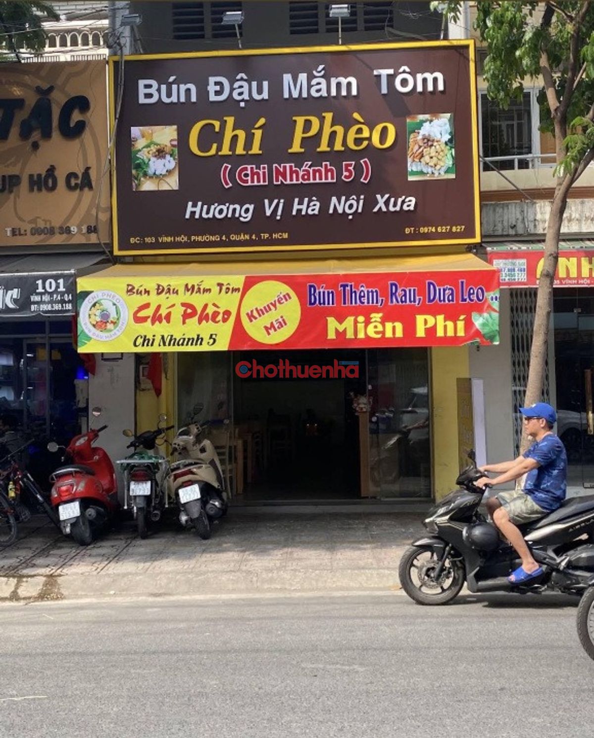Cho thuê mặt bằng tại mặt tiền  Vĩnh Hội, Phường 4, Quận 4, DT: 4x20m