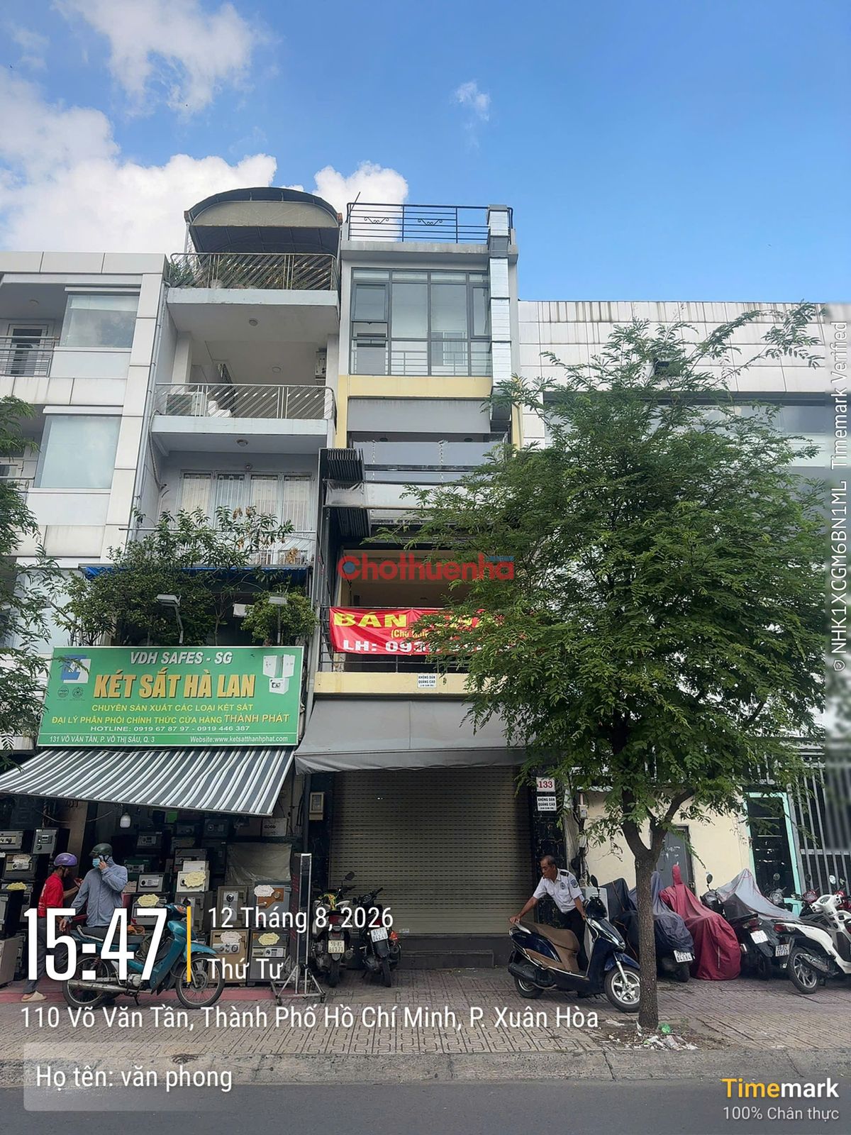 Cho thuê nhà nguyên căn tại mặt tiền Võ Văn Tần, P. Võ Thị Sáu, Quận 3 , DT: 4x20m