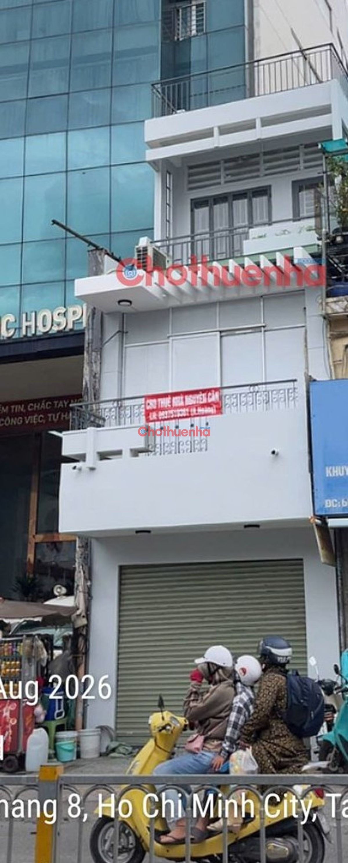 Cho thuê nhà mặt tiền đường Cách Mạng Tháng 8 Phường 5 Quận Tân Bình