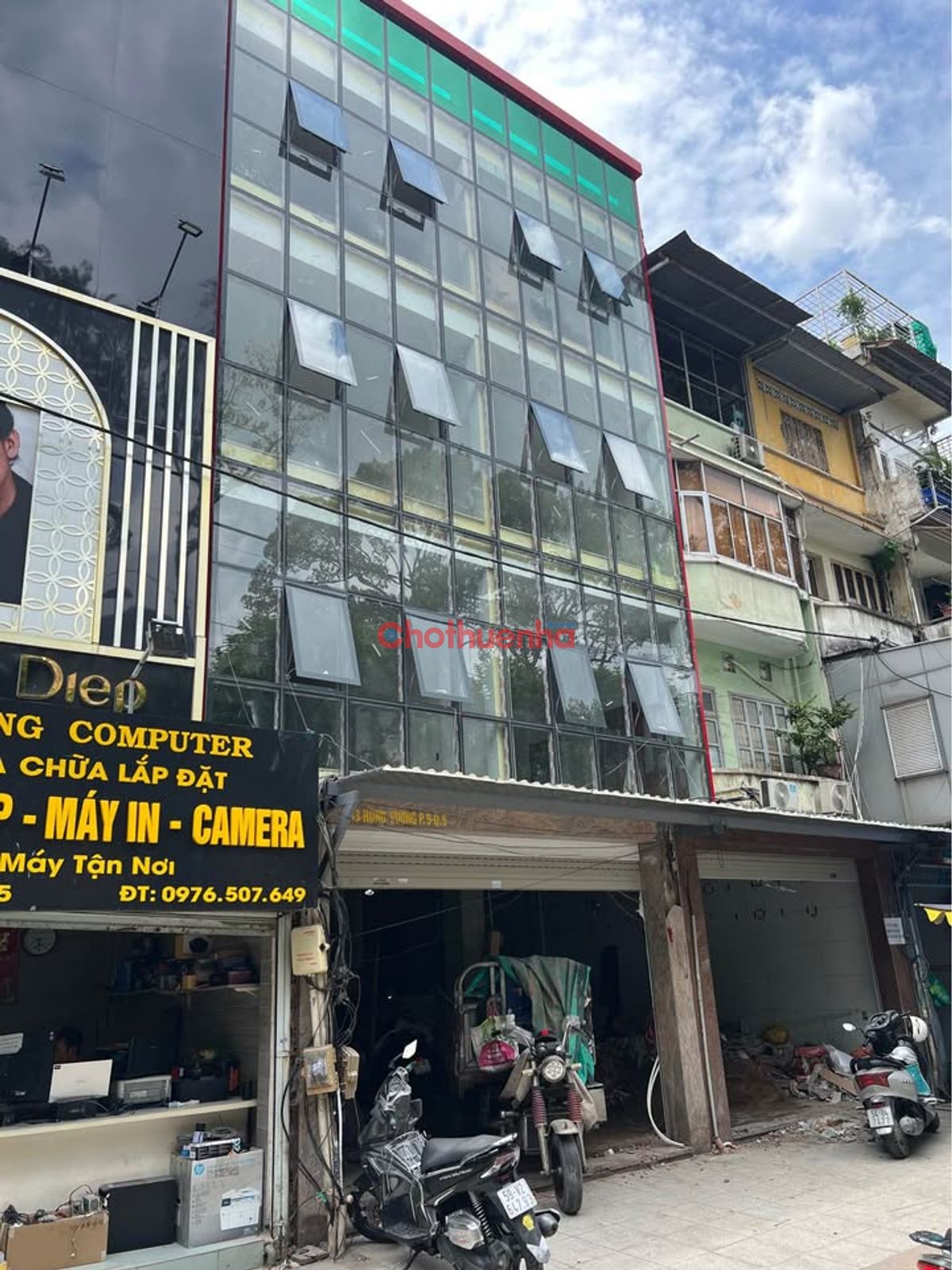 CHO THUÊ 243–245 HÙNG VƯƠNG Q5 – 4 TẦNG THANG MÁY – DT SÀN 153M² – 100TR/THÁNG