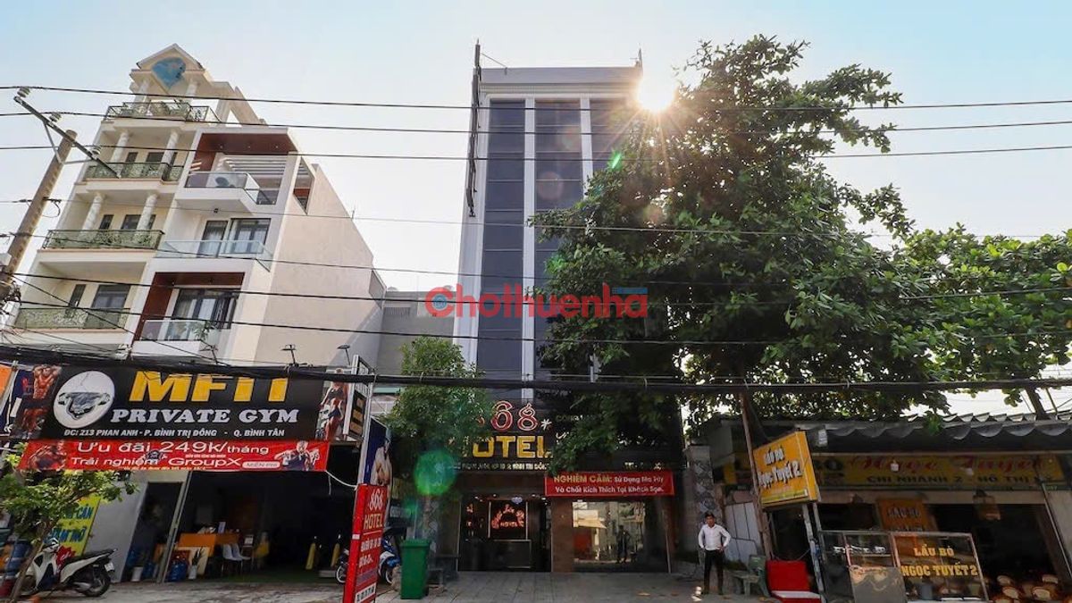 CHO THUÊ KHÁCH SẠN ĐƯỜNG PHAN ANH, BÌNH TÂN – 8X20M – 7 TẦNG – 29 PHÒNG