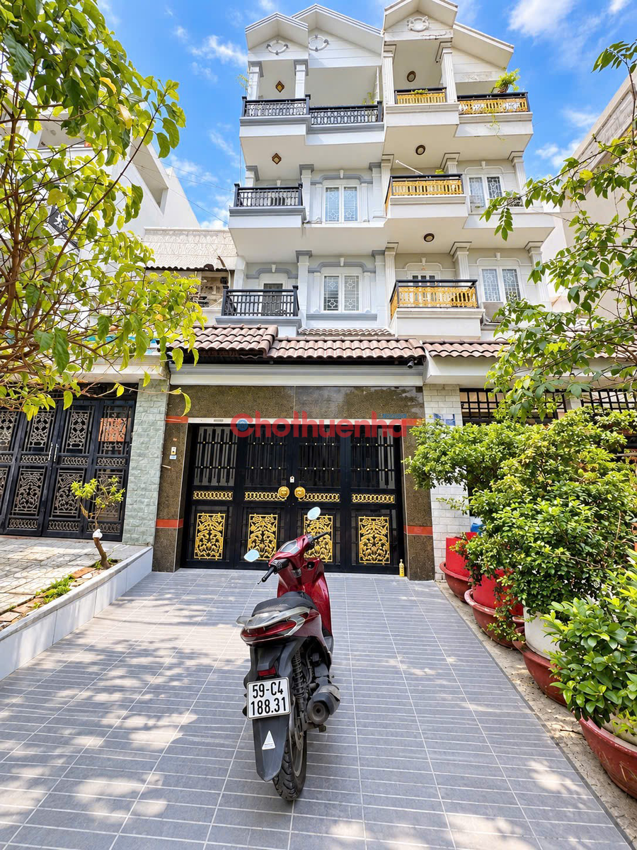 CHO THUÊ NHÀ NGUYÊN CĂN CAO THỊ CHÍNH Q7 – 4 TẦNG, SÂN RỘNG, HỢP VĂN PHÒNG