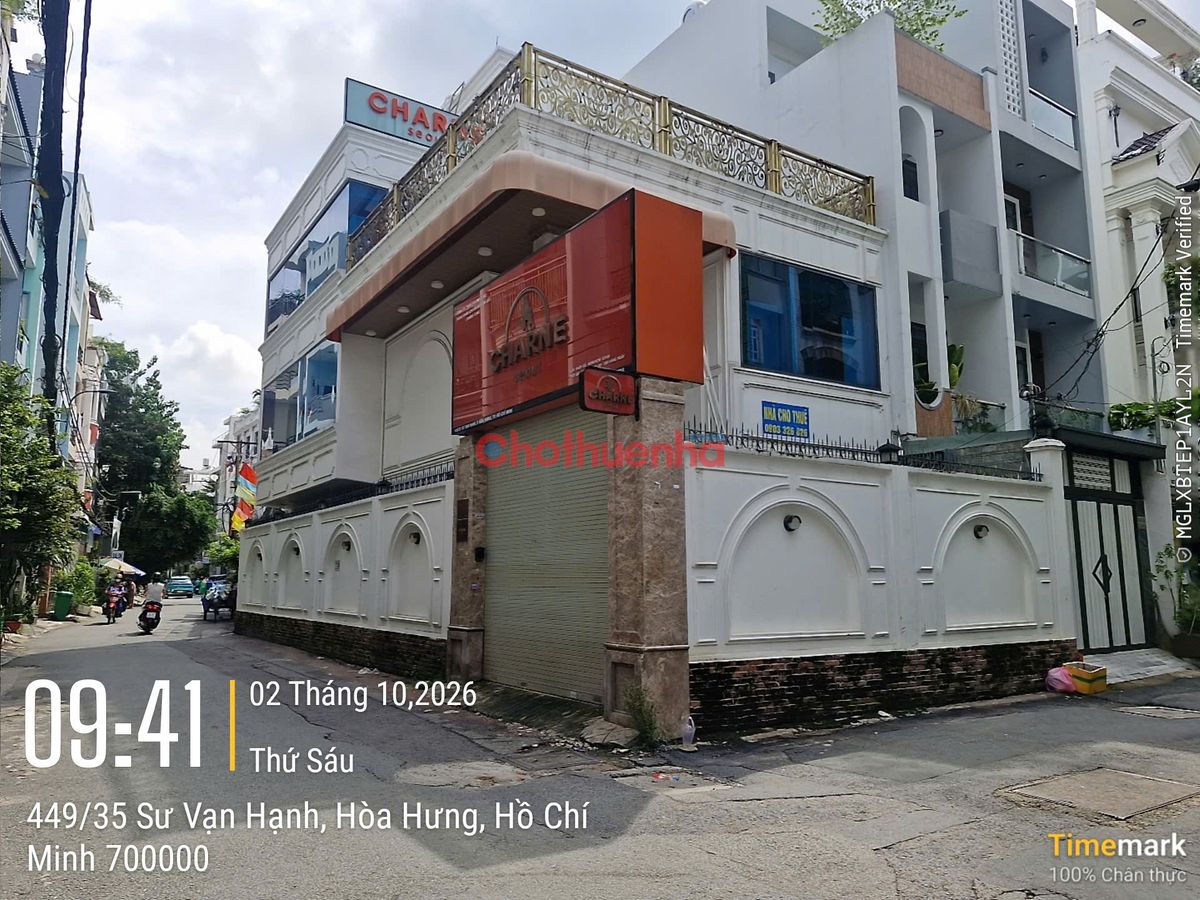 Cho thuê nhà góc hẻm 449 Sư Vạn Hạnh, Quận 10, DT: 7x18m