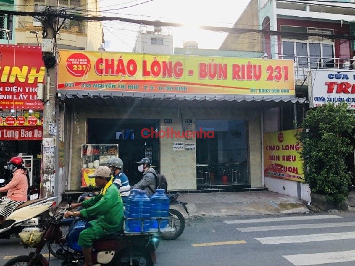 Cho thuê nhà nguyên căn tại 231 – 233 Nguyễn Thị Nhỏ, Phường 9, Quận Tân Bình, DT: 8x20m