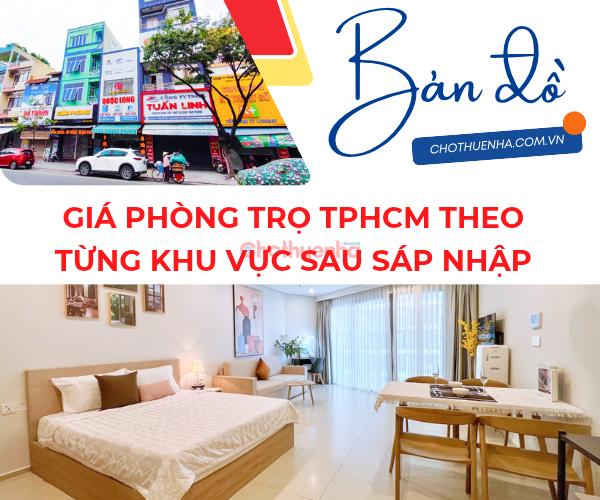 Bản đồ giá phòng trọ TPHCM 2026 theo từng khu vực sau sáp nhập
