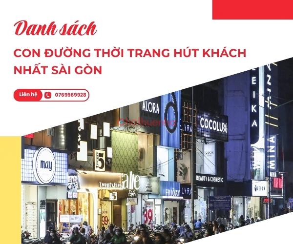 Danh sách các con đường thời trang hút khách nhất Sài Gòn