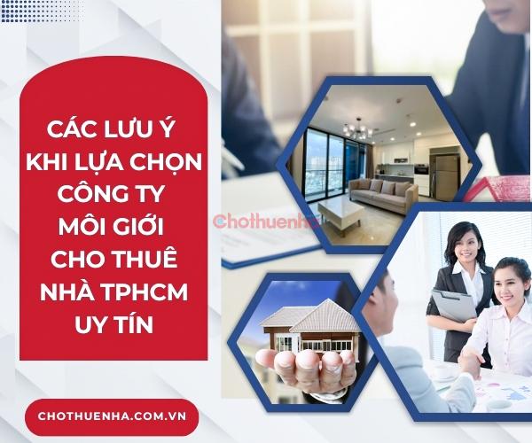 Lưu ý khi chọn công ty môi giới cho thuê nhà TPHCM uy tín