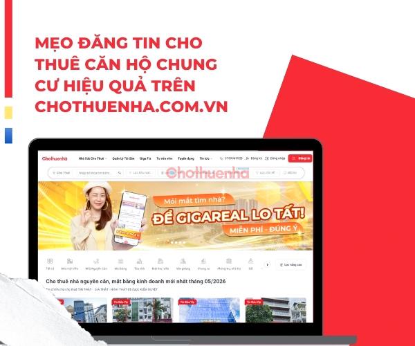 Mẹo đăng tin cho thuê căn hộ chung cư hiệu quả trên Chothuenha.com.vn