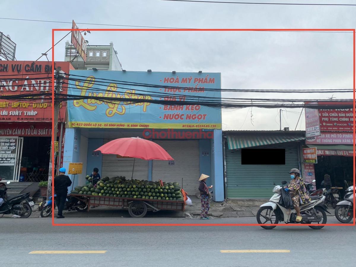 Cho Thuê Nhà Mặt Tiền Tại 430-432 Quốc Lộ 50, Xã Bình Hưng, Huyện Bình Chánh