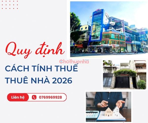 Quy định và cách tính thuế cho thuê nhà 2026