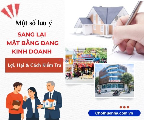 Sang lại mặt bằng đang kinh doanh và những lưu ý cần nắm