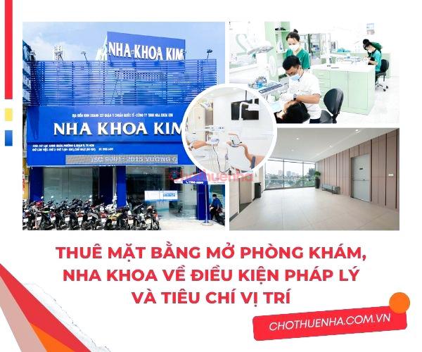 Thuê mặt bằng mở phòng khám, nha khoa về điều kiện pháp lý và vị trí