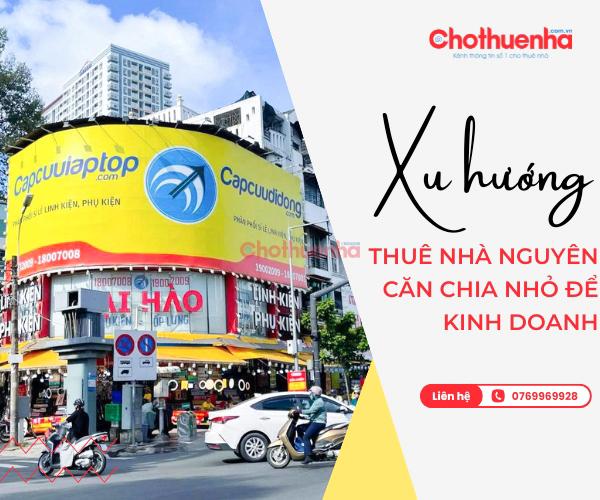 Xu hướng thuê nhà nguyên căn chia nhỏ để kinh doanh