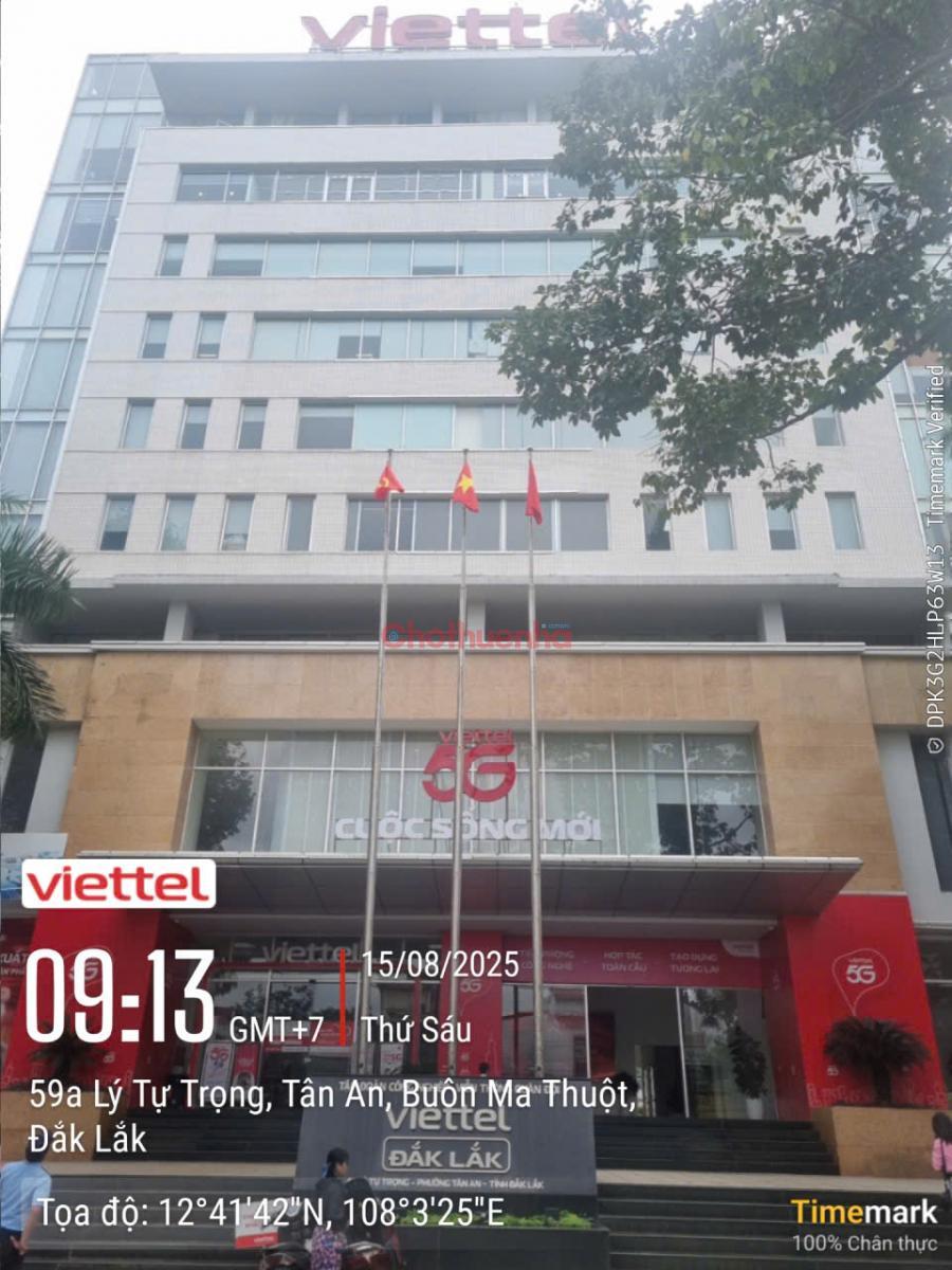 Cho thuê mặt băng văn phòng tại tòa nhà Viettel Đắk Lắk