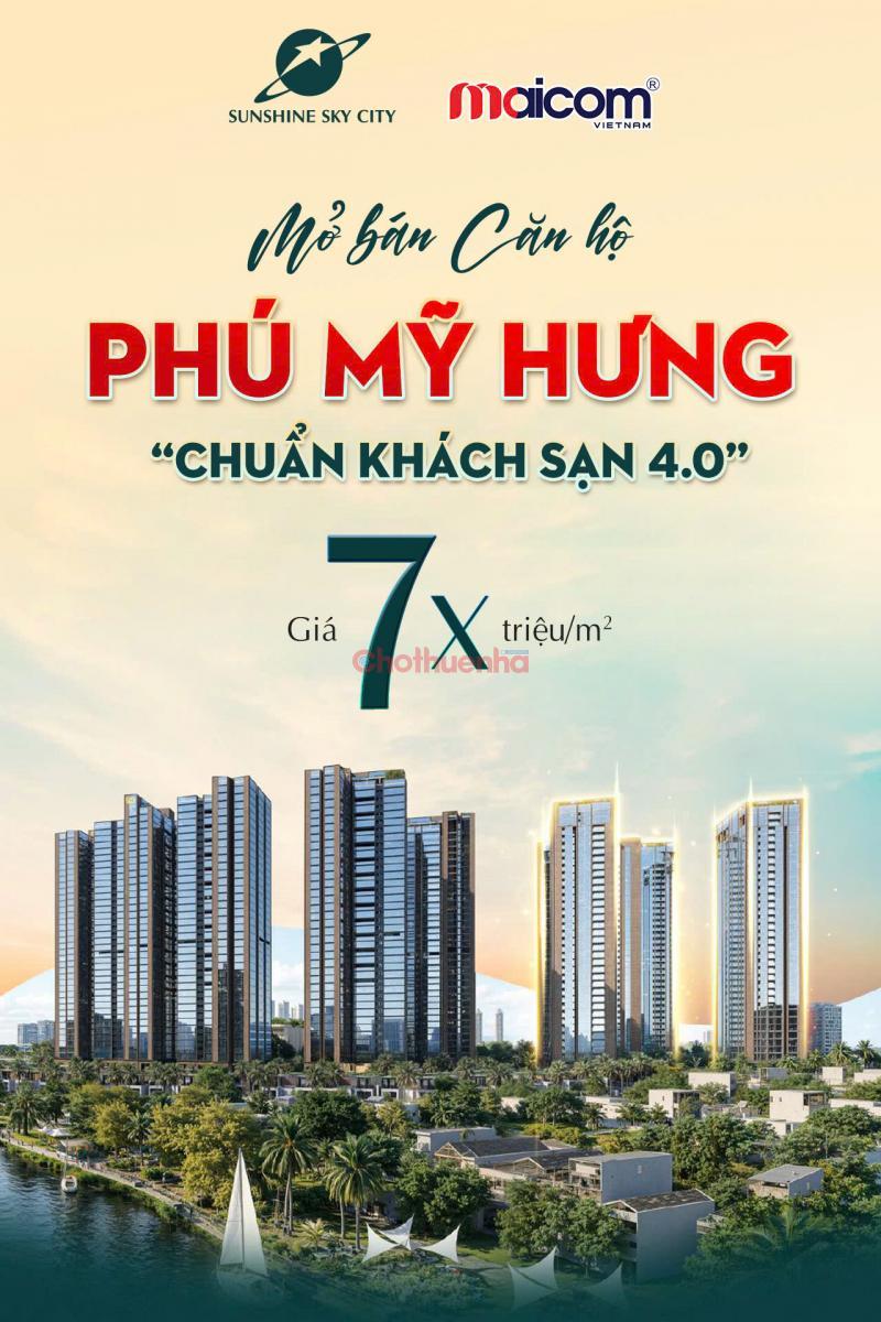 Sunshine Sky City Q7 TT 36 Tháng, Trả 25% Đến Khi Nhận Nhà, Giá 75Tr/m2,Ưu Đãi 1% book Chỗ & Phí QL