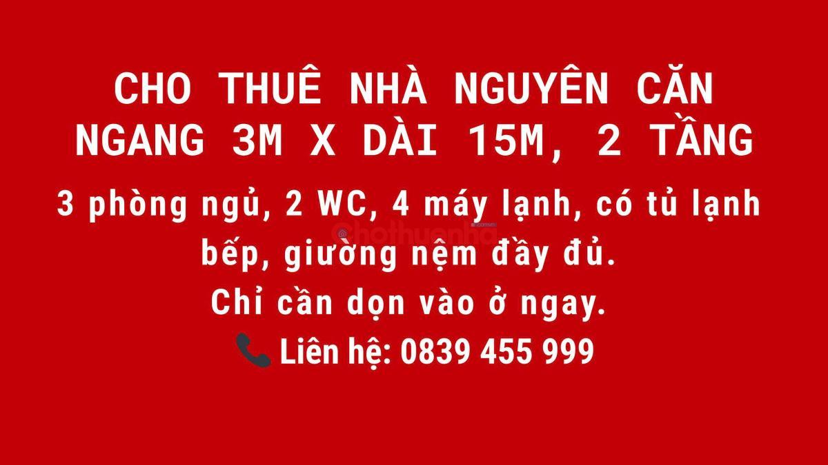 CHO THUÊ NHÀ NGUYÊN CĂN 231 ĐƯỜNG NAM HOÀ PHƯỚC LONG A TP THỦ ĐỨC