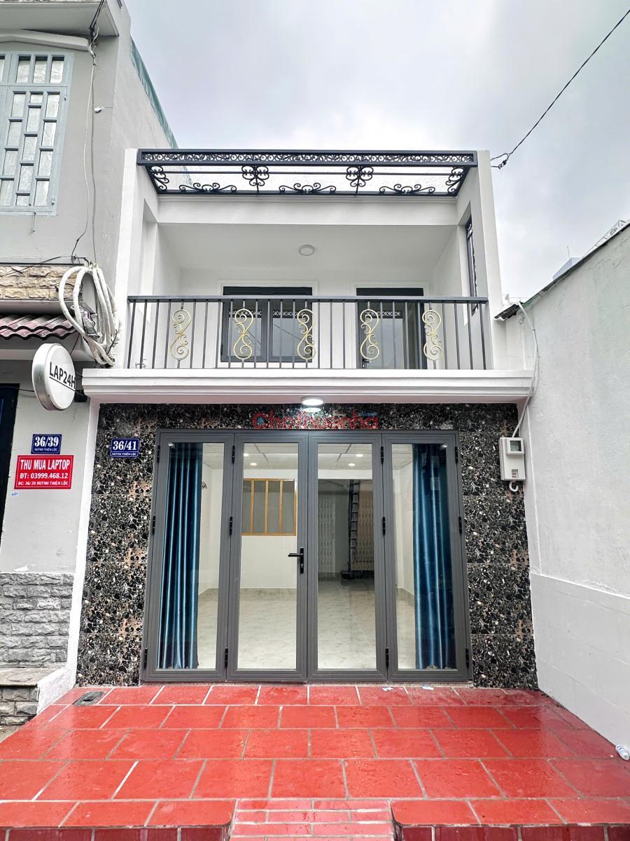 Cho thuê nhà mới tinh 1 trệt 1 lầu, 2 phòng ngủ, hẻm xe hơi, Tân Phú giá 12 triệu