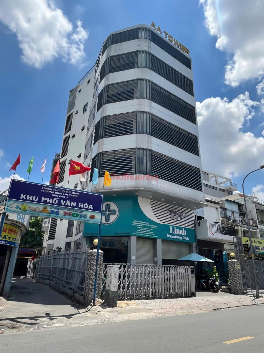 CHO THUÊ TÒA NHÀ GÓC 2 MẶT TIỀN NGUYỄN VĂN ĐẬU BÌNH THẠNH, HẦM 7 TẦNG, 900M² SÀN